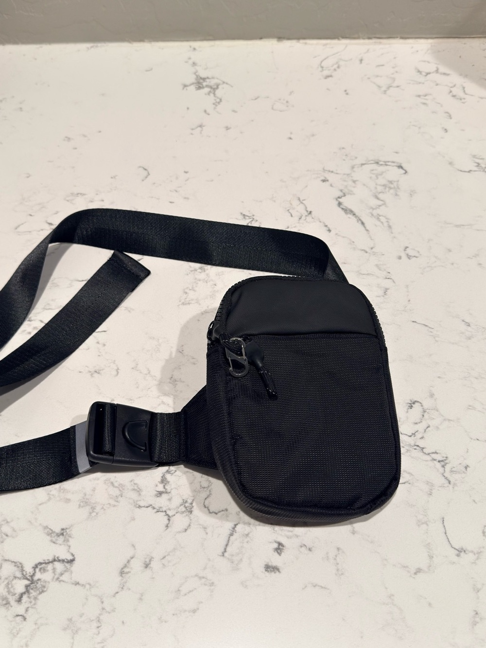 Compact Black Crossbody Sling Bag for Men